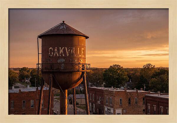 Oakville Water Tower At Sunset