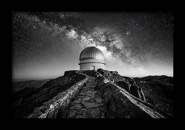 Observatory Dome Under Stars