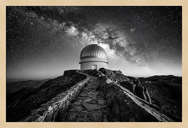 Observatory Dome Under Stars