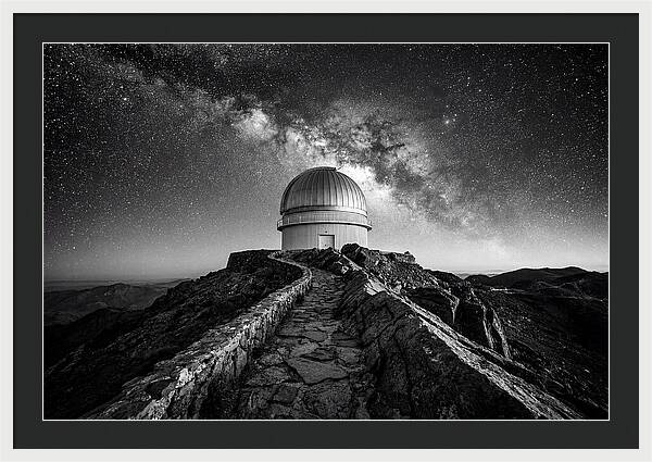 Observatory Dome Under Stars