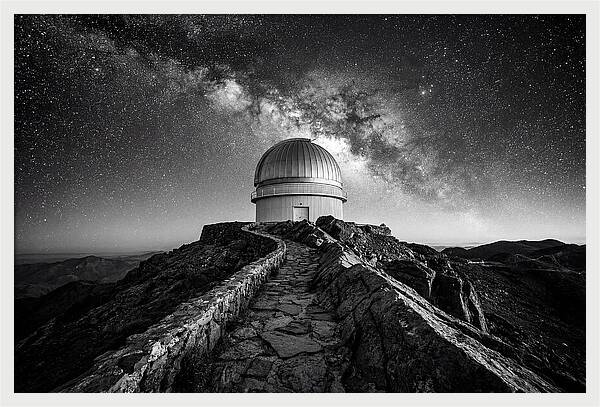 Observatory Dome Under Stars