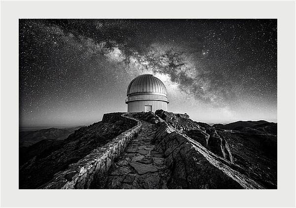 Observatory Dome Under Stars