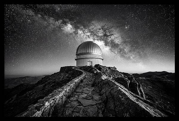 Observatory Dome Under Stars