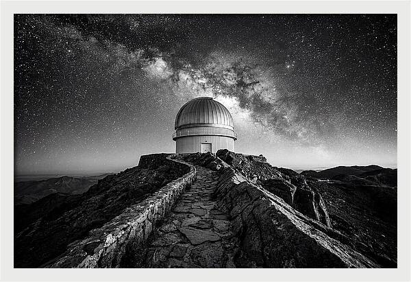 Observatory Dome Under Stars