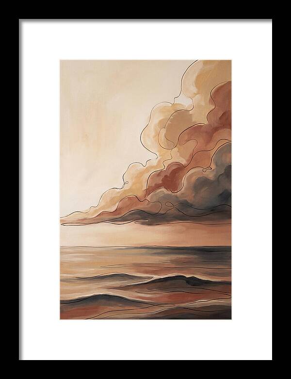 Ocean Horizon With Dramatic Clouds