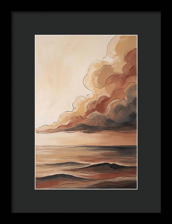 Ocean Horizon With Dramatic Clouds