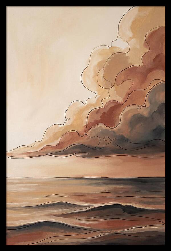 Ocean Horizon With Dramatic Clouds