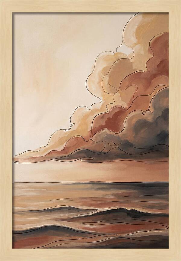 Ocean Horizon With Dramatic Clouds