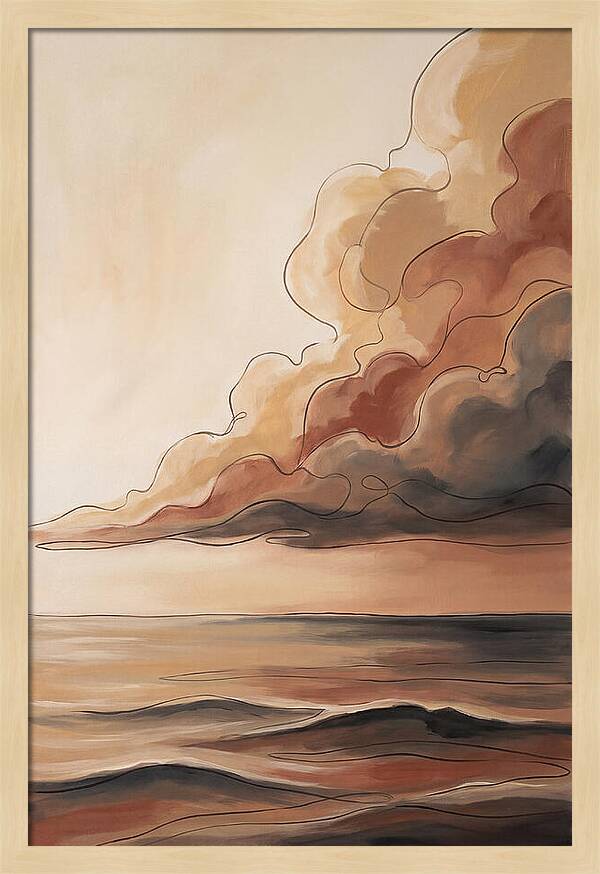 Ocean Horizon With Dramatic Clouds