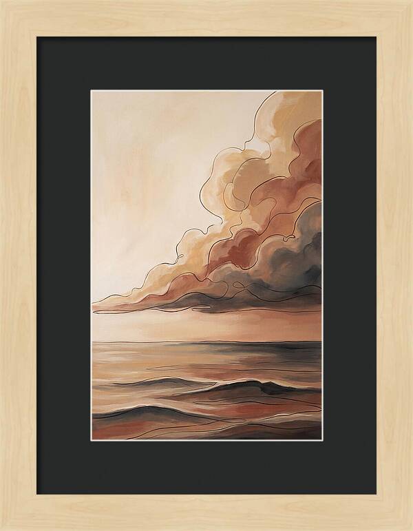 Ocean Horizon With Dramatic Clouds