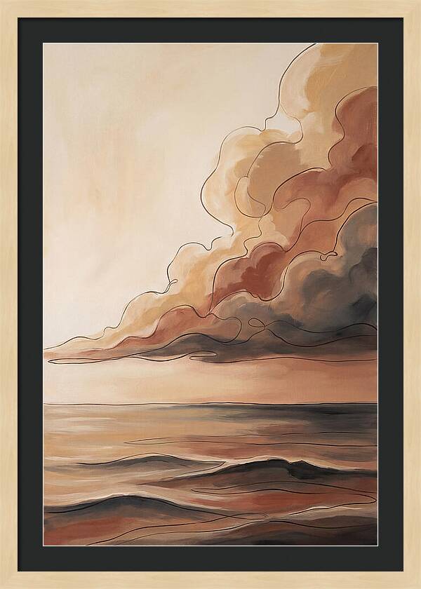 Ocean Horizon With Dramatic Clouds