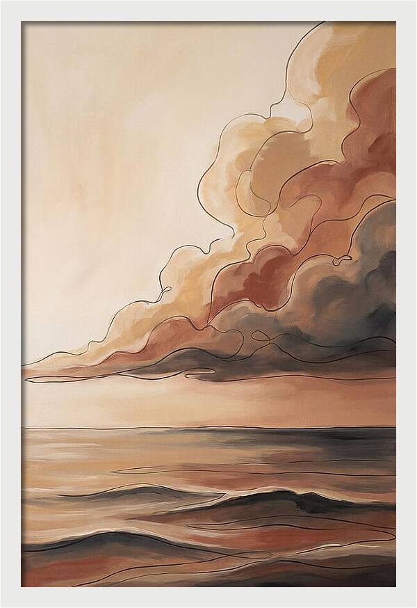 Ocean Horizon With Dramatic Clouds