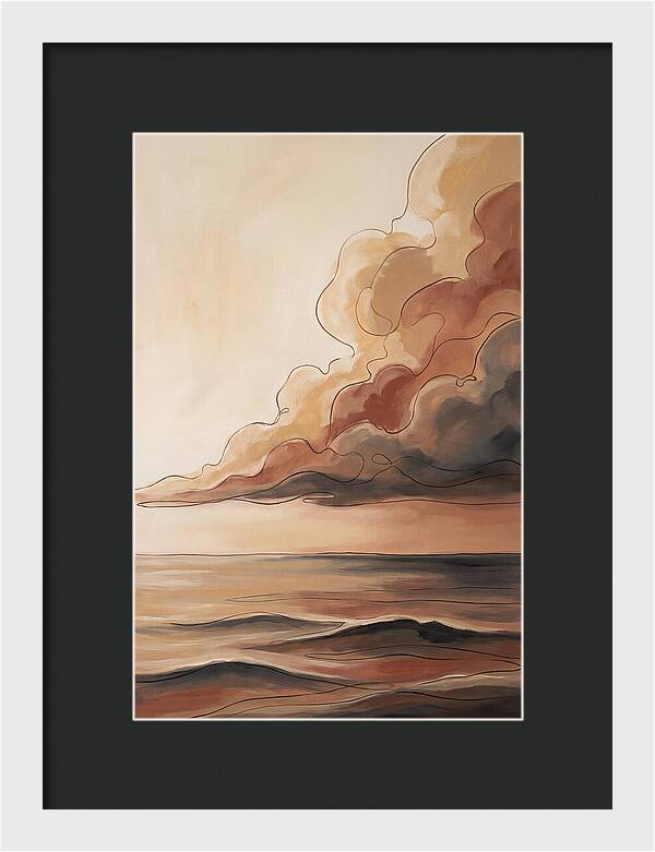 Ocean Horizon With Dramatic Clouds