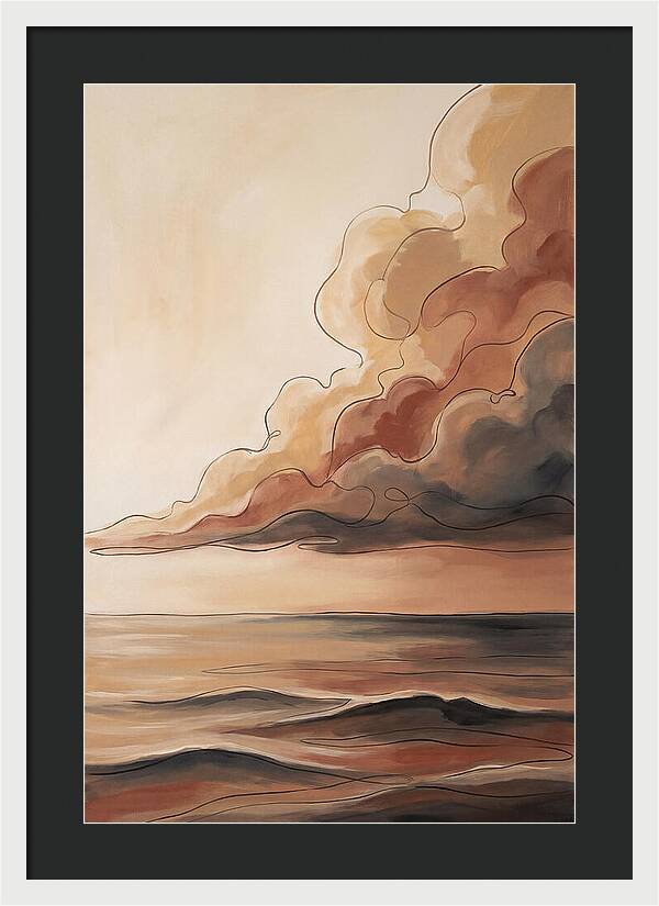 Ocean Horizon With Dramatic Clouds
