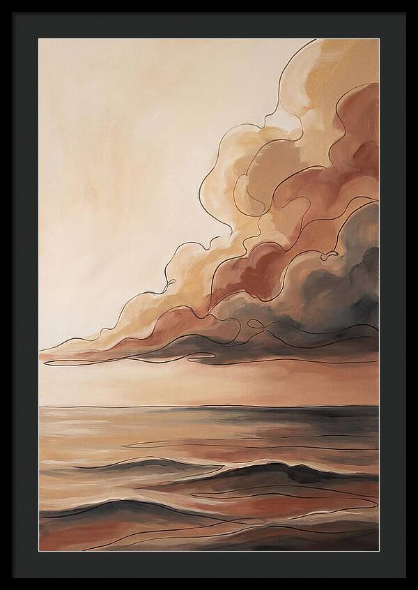 Ocean Horizon With Dramatic Clouds
