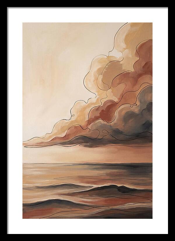 Ocean Horizon With Dramatic Clouds