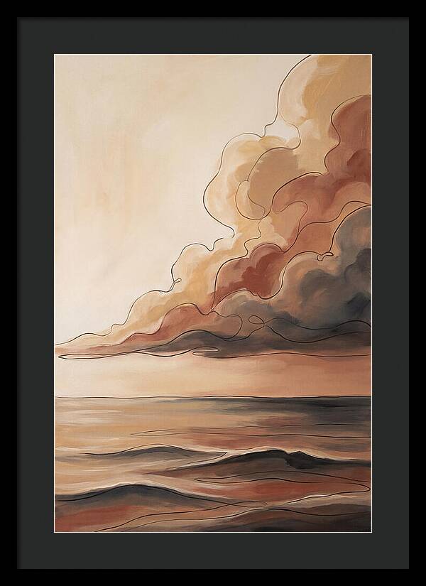 Ocean Horizon With Dramatic Clouds