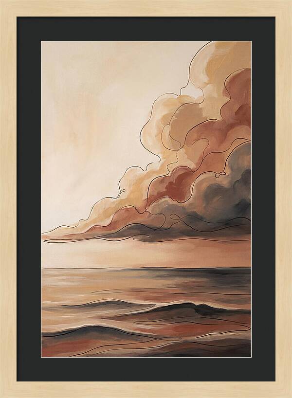 Ocean Horizon With Dramatic Clouds