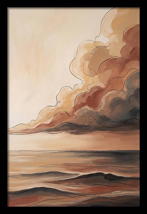 Ocean Horizon With Dramatic Clouds