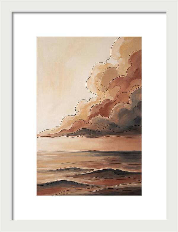 Ocean Horizon With Dramatic Clouds
