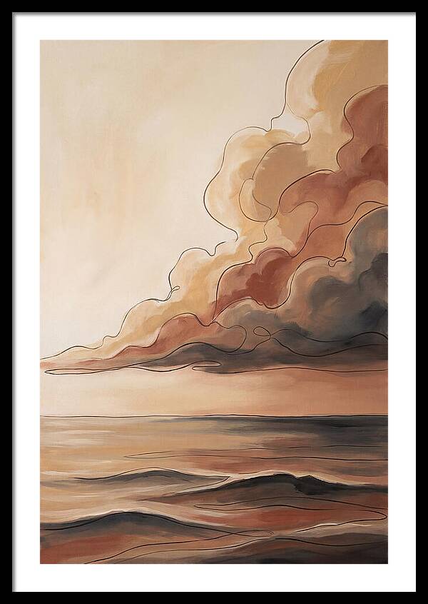 Ocean Horizon With Dramatic Clouds