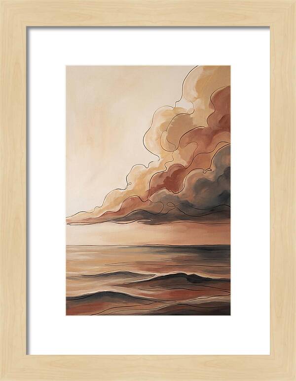 Ocean Horizon With Dramatic Clouds