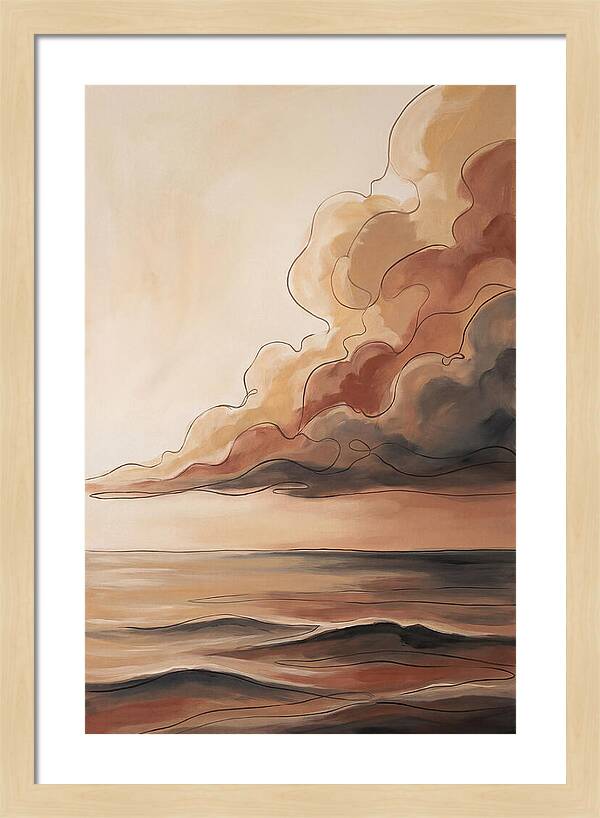 Ocean Horizon With Dramatic Clouds