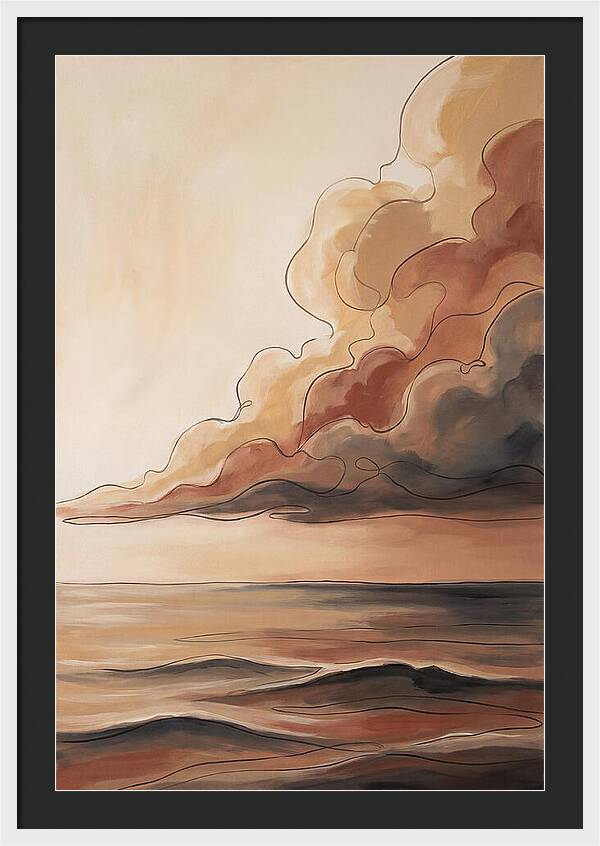 Ocean Horizon With Dramatic Clouds