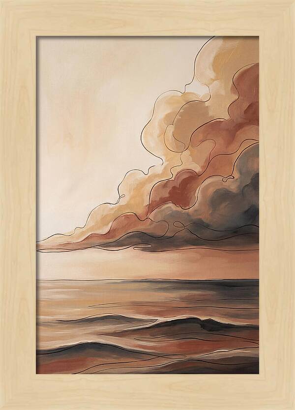 Ocean Horizon With Dramatic Clouds