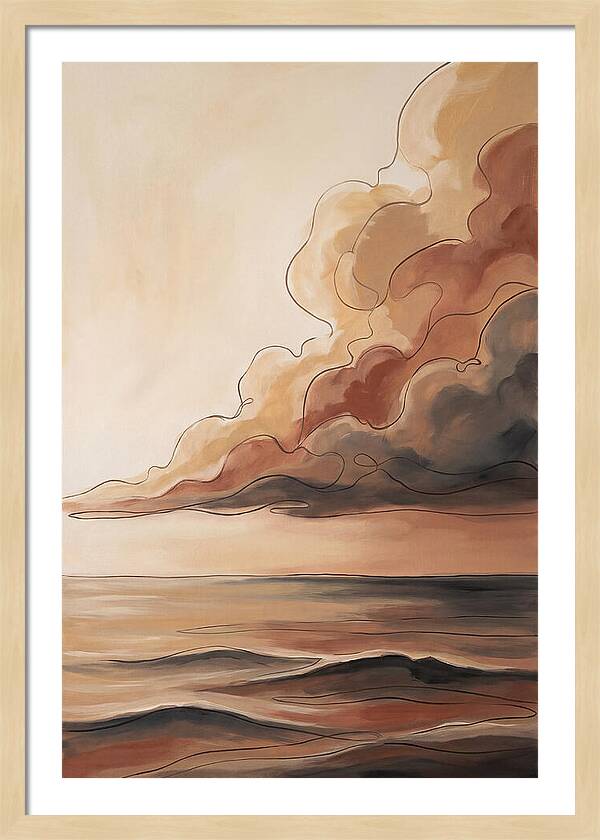 Ocean Horizon With Dramatic Clouds
