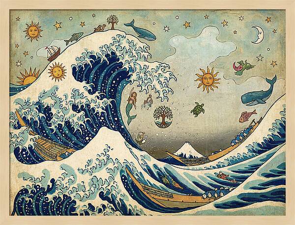 Ocean Waves And Celestial Wonders