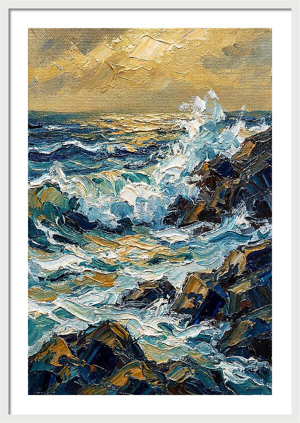 Ocean Waves At Dusk