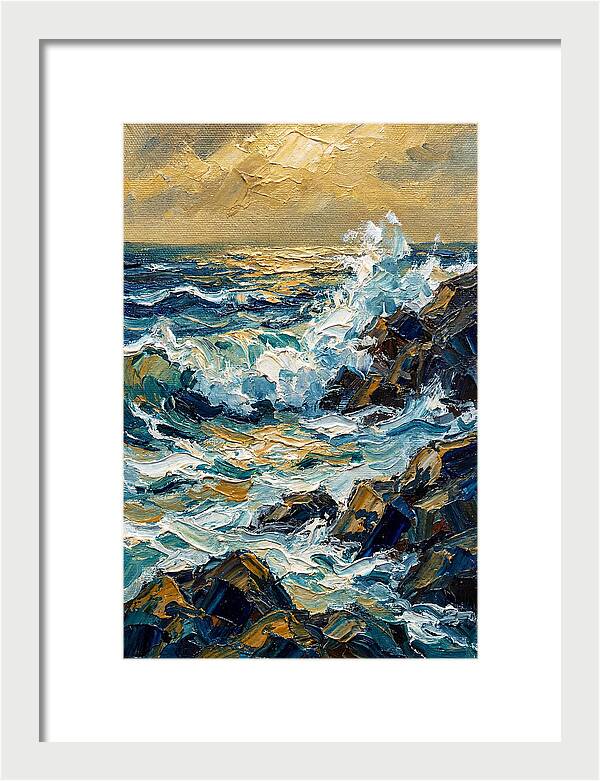 Ocean Waves At Dusk
