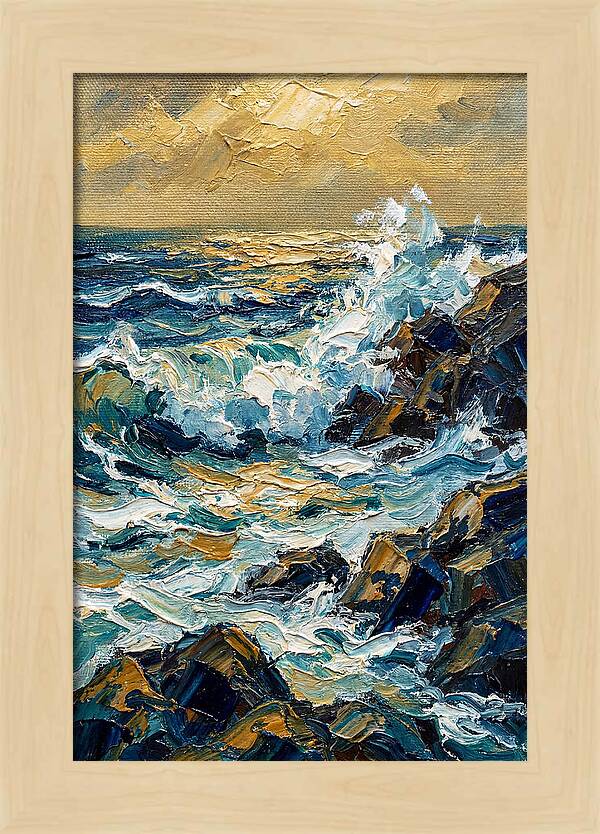 Ocean Waves At Dusk