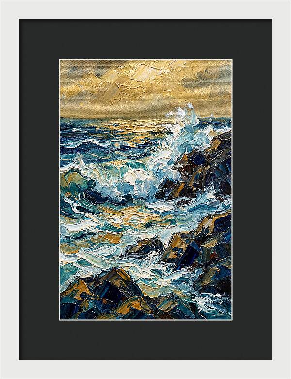 Ocean Waves At Dusk