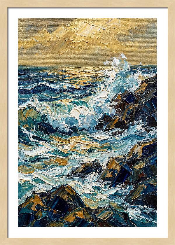 Ocean Waves At Dusk
