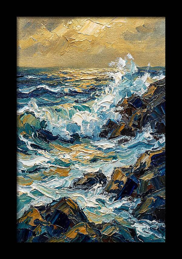 Ocean Waves At Dusk