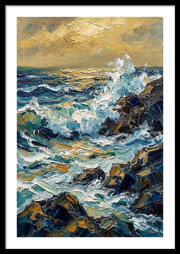 Ocean Waves At Dusk