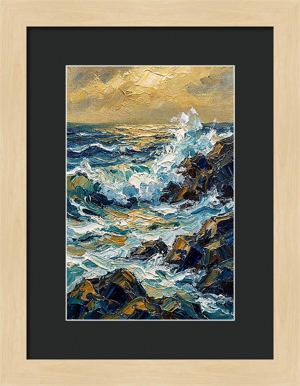 Ocean Waves At Dusk