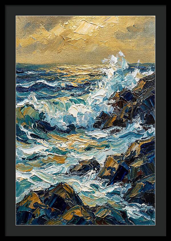 Ocean Waves At Dusk