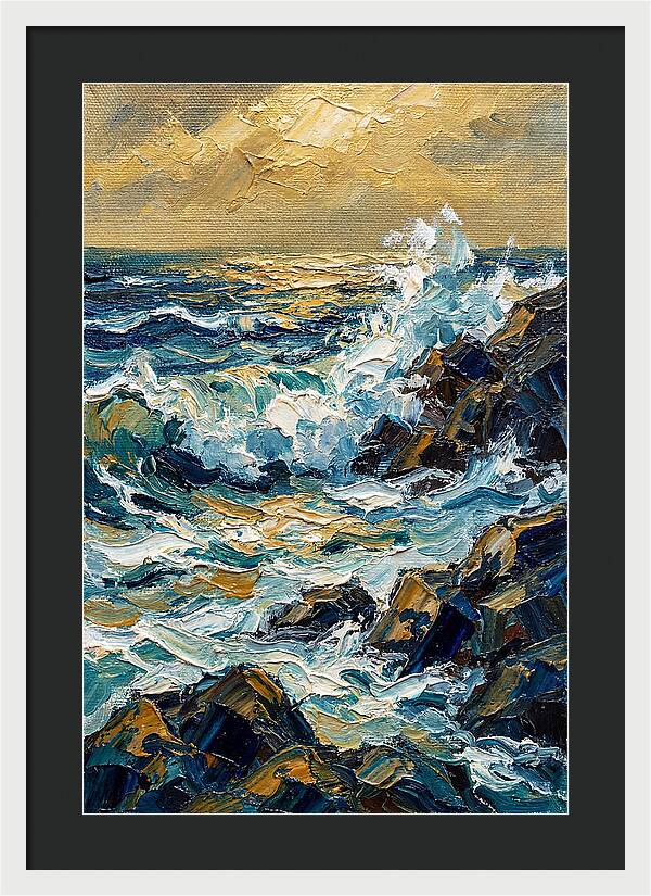 Ocean Waves At Dusk