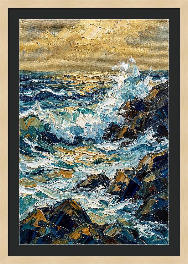 Ocean Waves At Dusk