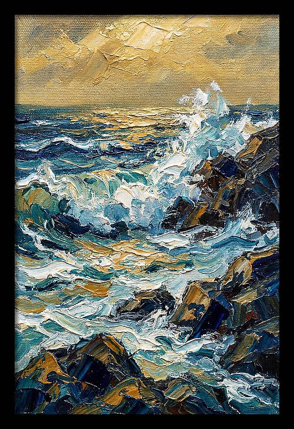 Ocean Waves At Dusk