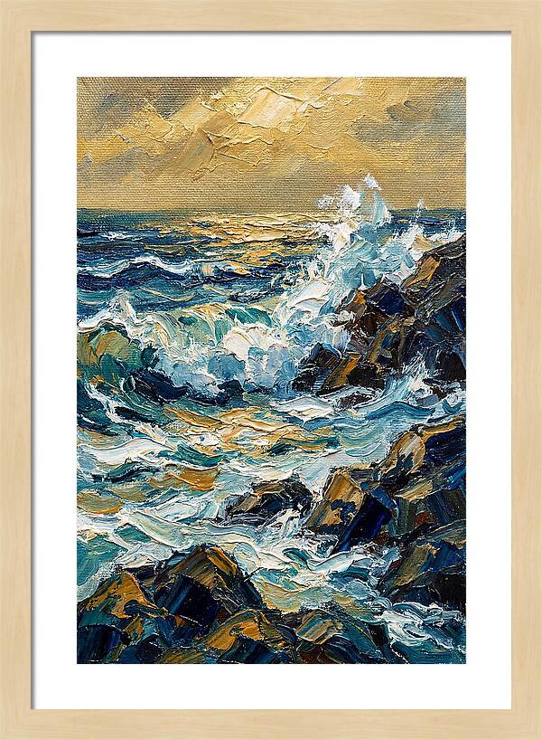 Ocean Waves At Dusk