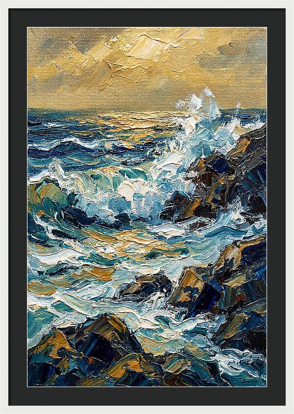 Ocean Waves At Dusk