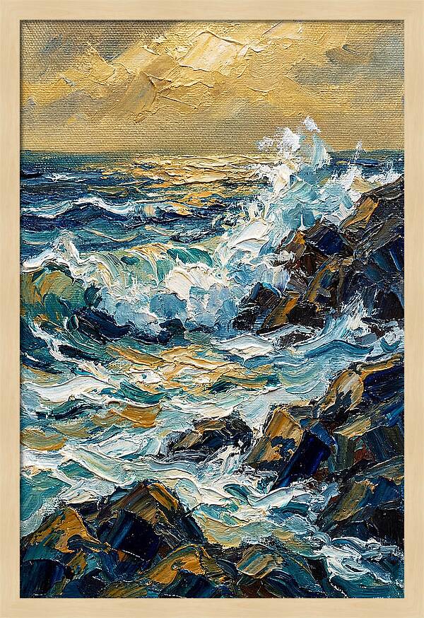Ocean Waves At Dusk