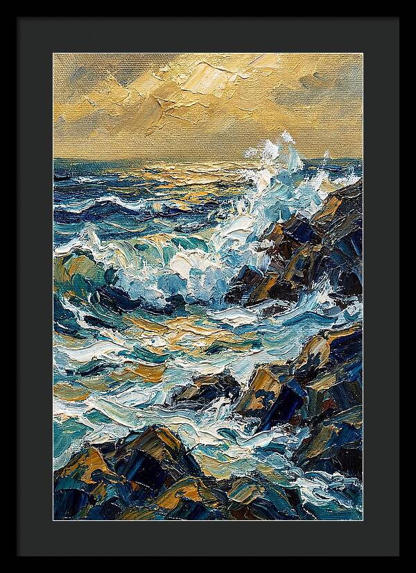Ocean Waves At Dusk