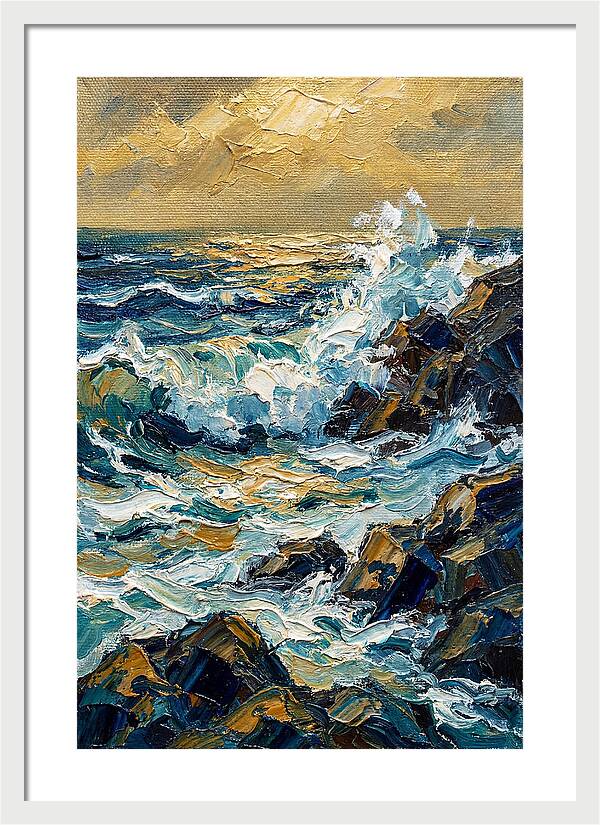 Ocean Waves At Dusk