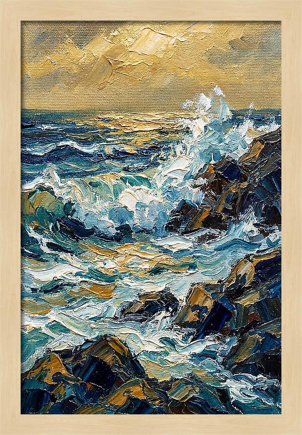 Ocean Waves At Dusk