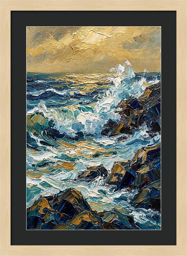 Ocean Waves At Dusk